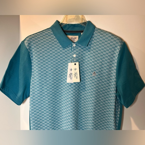 Original Penguin 100% Cotton Short Sleeve Knitted Polo w/Jacquard Front Panel - Picture 5 of 16